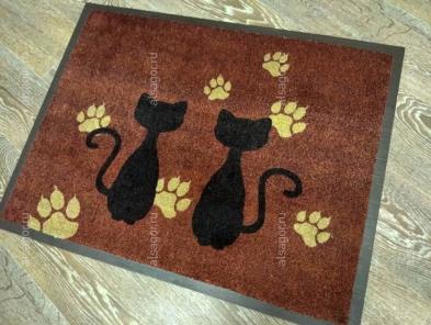 Придверный коврик с логотипом на заказ, кошки